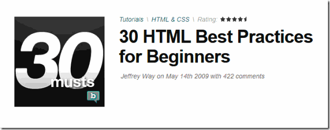 30_html_best_practise_for_beginners